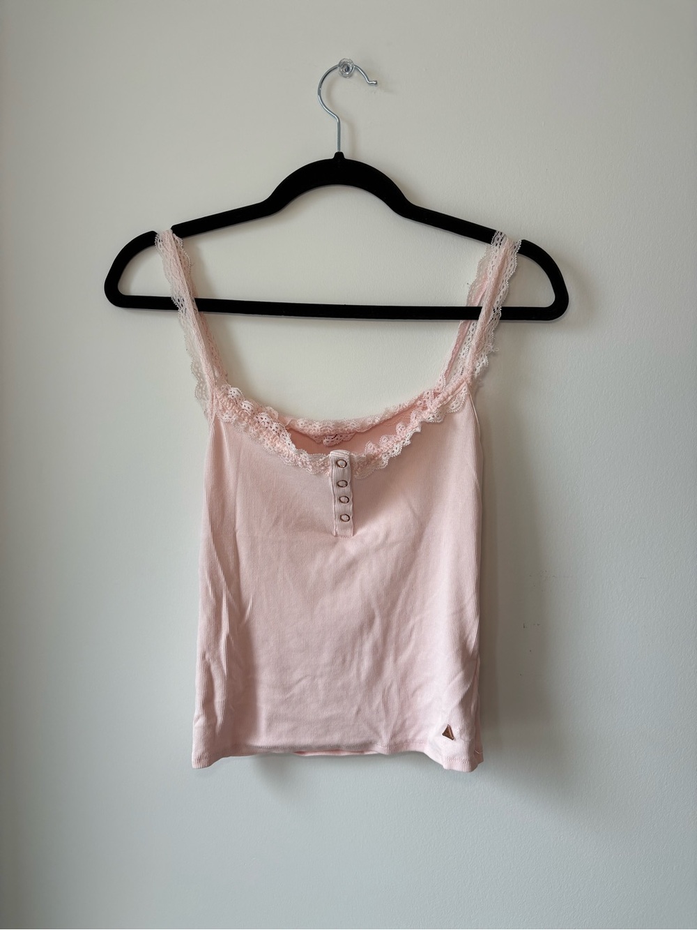 GUESS Pale Pink Lace-Trim Camisole